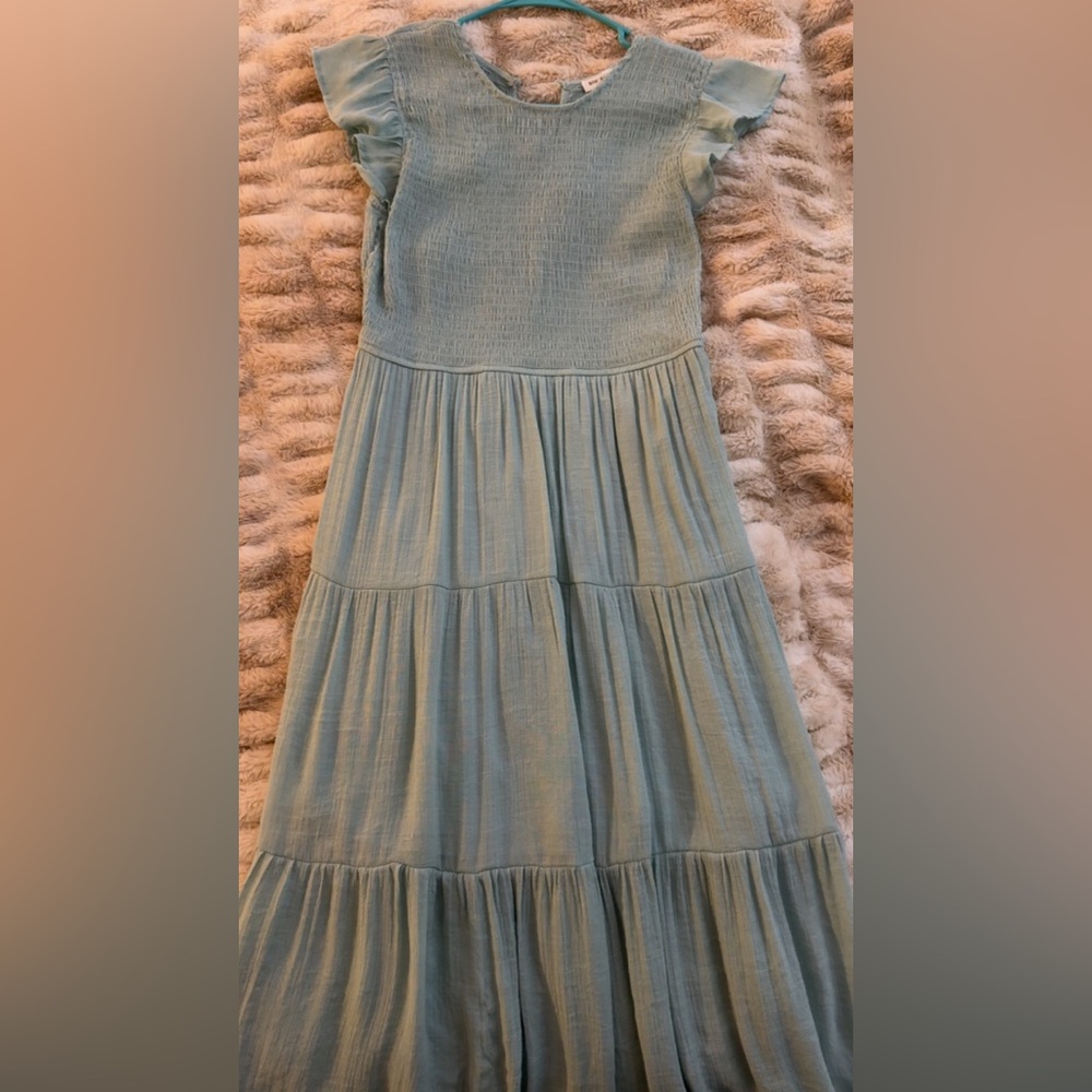 Blu Pepper Textured Sage Dress